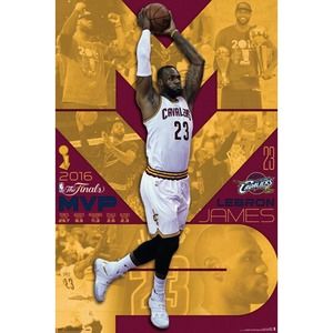 LeBron James 2016 NBA Finals MVP 24x36 Poster Cleveland Cavaliers RP15066 NOS